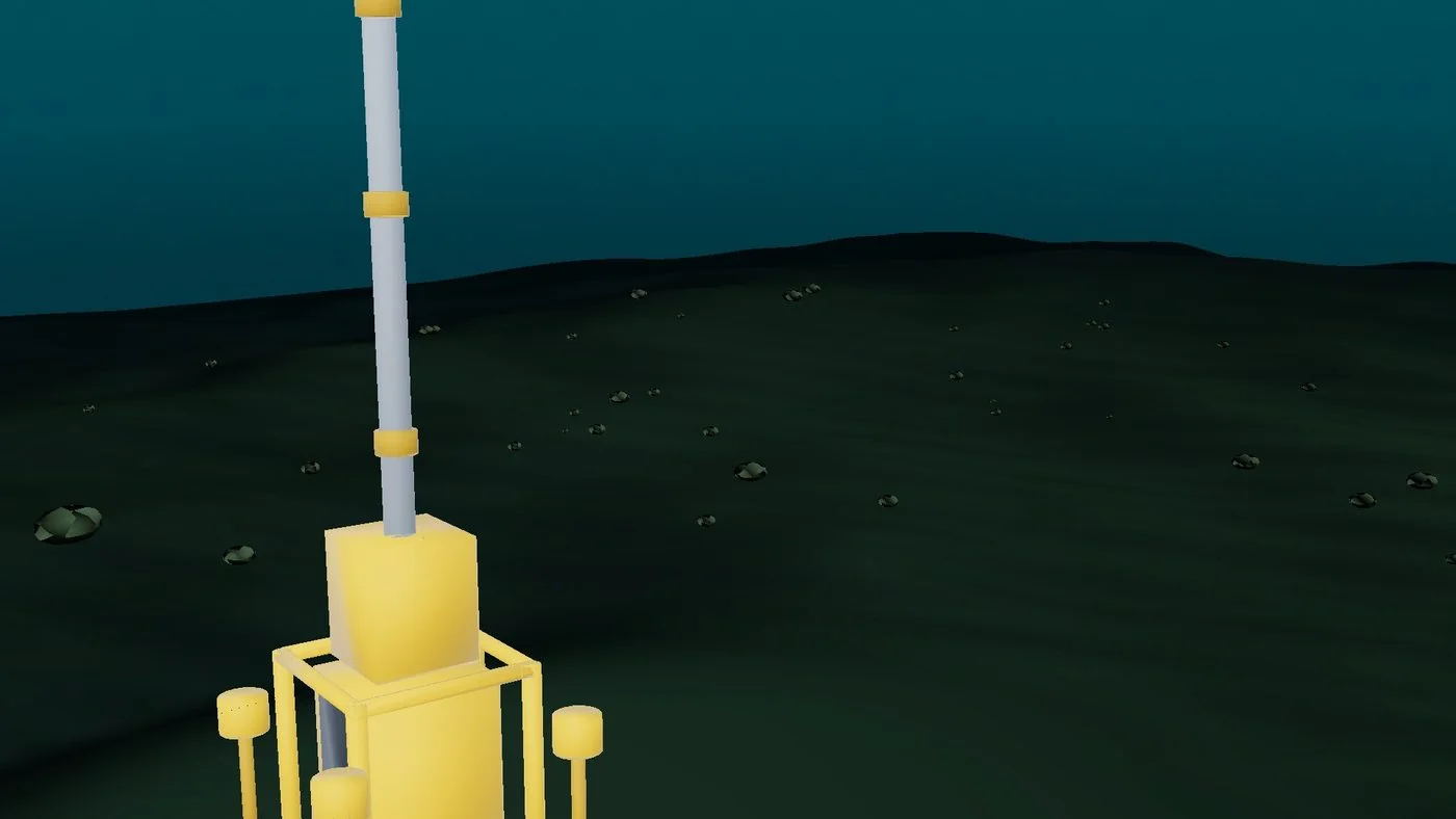 Subsea stack on the seabed at 400 m with the coiled-tubing string running to surface